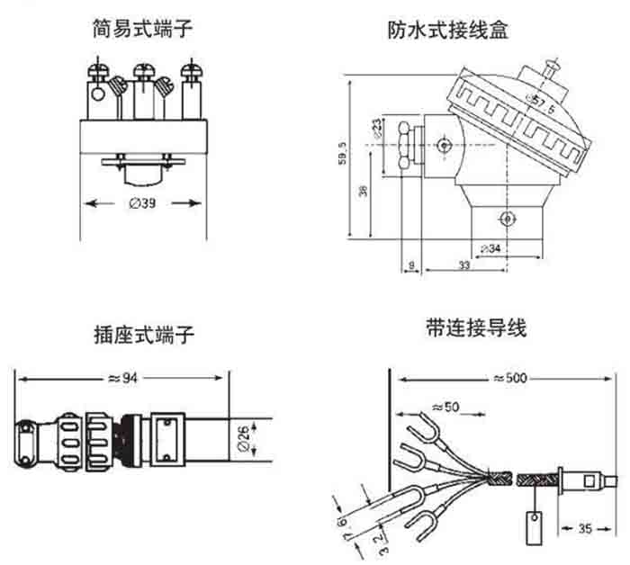 多點(diǎn)式熱電阻接線盒分類(lèi)圖